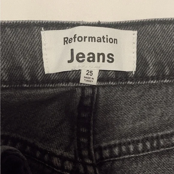 Reformation Cynthia Patch High Rise Straight Jeans - Picture 8 of 9